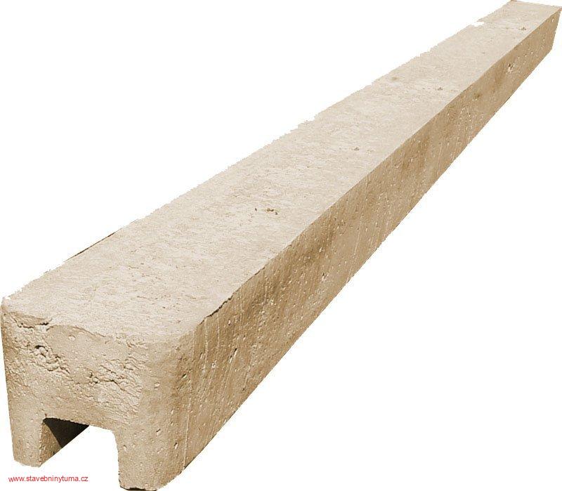 Plotový sloupek na výšku plotu 2,5 m nad zemí pískový