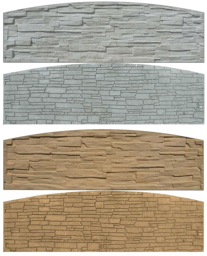 Betonová deska rádiusová oboustranná rozměr 200x66 (kraj 50 cm) x4,5 cm (20 ks/paleta)